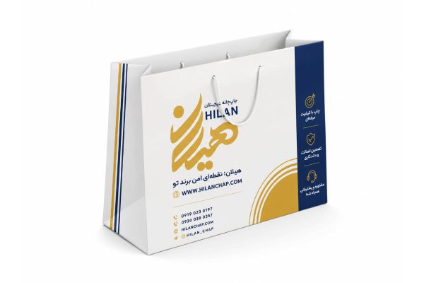 ساک خرید گلاسه 170 گرم سلفون مات با یووی موضعی